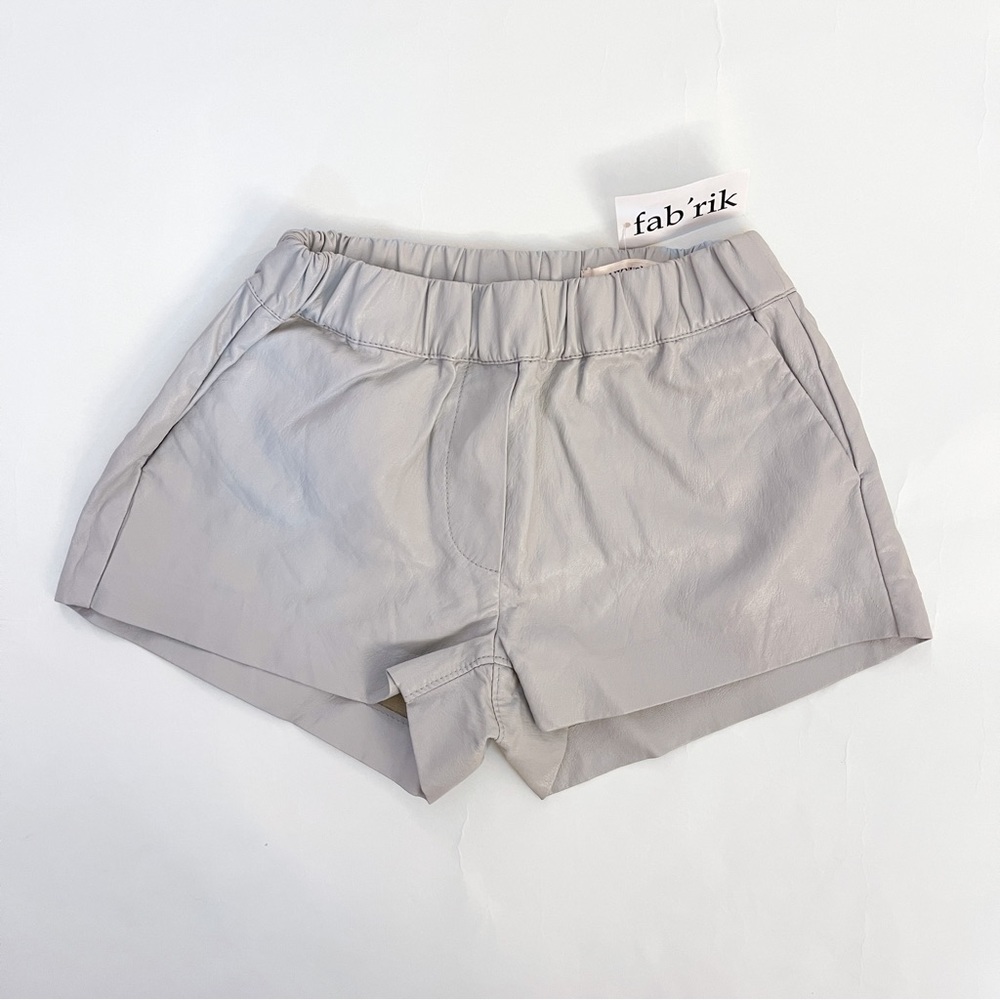 Fab’rik Taupe Faux Leather Shorts